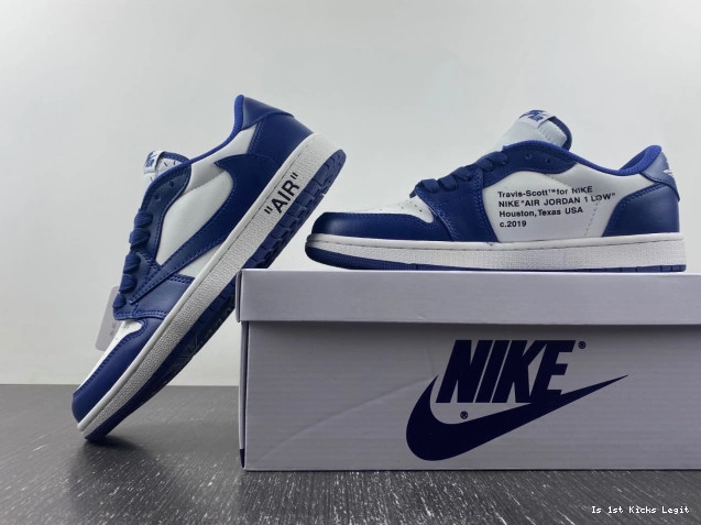 JORDAN CUSTOM SCOTT 1 AIR X X OFF-WHITE TRAVIS DM7890-101 0816
